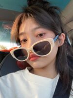 2025년 여성용 캣아이 선글라스 레트로 핫걸 화이트 프레임 하이엔드 인스 인터넷 셀럽 소형 얼굴 자외선 차단 개성 선글라스 남성용 - 이미지 4