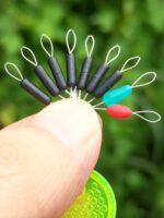 7+2 낚시 초소형 공간 콩 프리미엄 품질 실리콘 고무 대량 올리브 모양 낚시 장비 크기 액세서리 - 이미지 4