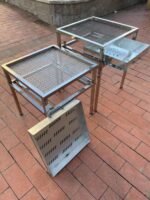 두꺼운 이중 레이어 그릴 테이블 조절식 휴대용 그릴 야외 바베큐 그릴 두꺼운 접이식 그릴 - 이미지 3