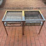 두꺼운 이중 레이어 그릴 테이블 조절식 휴대용 그릴 야외 바베큐 그릴 두꺼운 접이식 그릴 - 이미지 4