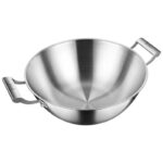 독일 프라이팬 316 스테인리스 스틸 가정용 무코팅 노스틱 팬 유도 쿠커 유니버셜 더블 이어 디펜 대형 프라이팬 - 이미지 5