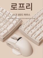 로프리 로프리 소교마우스 무선 3모드 블루투스 충전 귀여운 여자 노트북 아이패드 오피스 - 이미지 3