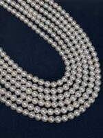 6-6.5mm 해수진주 목걸이 아코야 원형 강력가벼운 쇄골 작은 목걸이 자연스러움 여신급