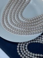 6-6.5mm 해수진주 목걸이 아코야 원형 강력가벼운 쇄골 작은 목걸이 자연스러움 여신급 - 이미지 5