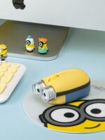 한국 미니언 만화 귀여운 무선 블루투스 마우스 스테레오 3D 사무실 홈 무소음 듀얼 모드 노트북 - 이미지 2