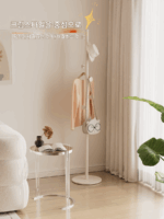 노르딕 심플 플로어 스탠딩 코트 랙 크림 스타일 록 플레이트 옷걸이는 집 현관 코트 랙을 차지하지 않습니다. - 이미지 3