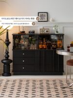 이쿠노 아무로 중년 스타일 다이닝 사이드보드 레트로 라이트 럭셔리 소파 백 캐비닛 거실 와인 캐비닛 커피 캐비닛 티 캐비닛 서랍 캐비닛