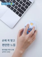 도라에몽 투명 블루투스 무선 마우스 무소음 소녀 사무실 게임 노트북 키보드 세트 - 이미지 3