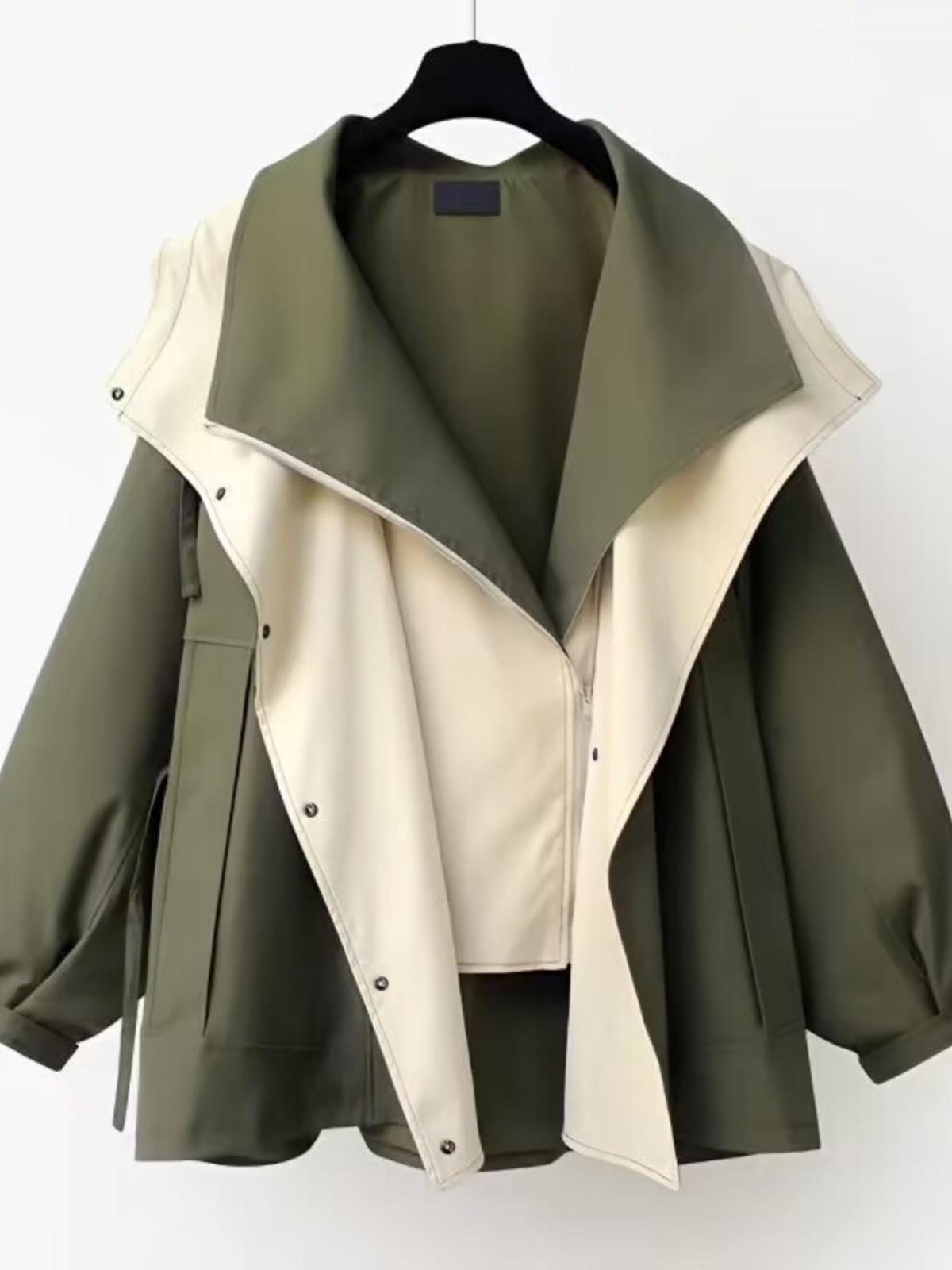 main_731833051276_0-1 외국 무역 원래 수출 브랜드 카운터 테일 싱글 허리 중간 및 긴 윈드 브레이커 한국 버전 고급 여성 봄과 가을 재킷 - 이미지 1