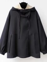 외국 무역 원래 수출 브랜드 카운터 테일 싱글 허리 중간 및 긴 윈드 브레이커 한국 버전 고급 여성 봄과 가을 재킷 - 이미지 4