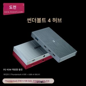 WERO Thunderbolt 4 허브 HUB는 Intel JHL8440 메인 컨트롤로 순수 USB4 컴퓨터 전송을 지원합니다.