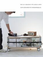 샤오무량핀 산업 스타일 트롤리 모바일 커피 레코드 캐비닛 야외 캠프 차량 오션 보드 보관 상자 - 이미지 3