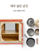 오프로드 캠핑 보관함 접이식 상자 사물함 접이식 테이블 야외 바베큐 피크닉 다기능 휴대용 잡화 상자 - 이미지 2