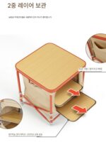 오프로드 캠핑 보관함 접이식 상자 사물함 접이식 테이블 야외 바베큐 피크닉 다기능 휴대용 잡화 상자 - 이미지 3