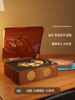 밍랴오 밍랴오 CD 플레이어 레트로 CD 플레이어 음악 앨범 플레이어 블루투스 스피커 비닐 CD 디스크 휴대용 밍랴오 - 이미지 4