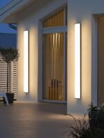 야외 방수형 태양광 긴 천장 조명 선룸 빌라 배선 없음 외벽 초고휘도 야외 조명 벽등 - 이미지 4