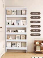 초박형 도어 후면 수납 선반 좁은 캐비닛 얇은 캐비닛 침실 공간 활용 갭 다층 수납 선반 벽걸이 책장 - 이미지 2
