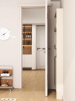 초박형 도어 후면 수납 선반 좁은 캐비닛 얇은 캐비닛 침실 공간 활용 갭 다층 수납 선반 벽걸이 책장 - 이미지 3