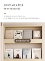 초박형 도어 후면 수납 선반 좁은 캐비닛 얇은 캐비닛 침실 공간 활용 갭 다층 수납 선반 벽걸이 책장 - 이미지 4
