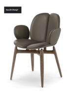 프랑스 디자이너 크리에이티브 다이닝 체어 이탈리아산 라이트 럭셔리 하이엔드 특징적인 네트 셀러브리티 의자 팔걸이 견고한 나무 분위기 메이크업 스툴 - 이미지 2