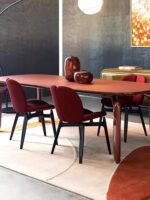 프랑스 디자이너 크리에이티브 다이닝 체어 이탈리아산 라이트 럭셔리 하이엔드 특징적인 네트 셀러브리티 의자 팔걸이 견고한 나무 분위기 메이크업 스툴 - 이미지 3