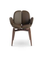 프랑스 디자이너 크리에이티브 다이닝 체어 이탈리아산 라이트 럭셔리 하이엔드 특징적인 네트 셀러브리티 의자 팔걸이 견고한 나무 분위기 메이크업 스툴 - 이미지 5