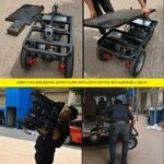 창고 내 물품 운반용 전기 플랫베드 트럭, 중장비 트럭, 건설 현장 장식용 접이식 배터리 자동차 - 이미지 4