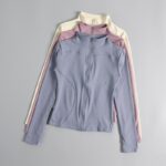 여성용 오리지널 요가 재킷 가을 겨울 피트니스 슈트 카디건 슬림 속건 허리 스포츠 탑 러닝용