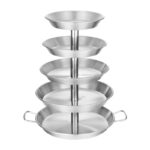 스테인리스 스틸 다층 해산물 접시 크리에이티브 가재 접시 타워형 접시 냄비 가게 과일 접시 뷔페 간식 스탠드 - 이미지 5