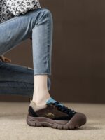 레트로 못생긴 귀여운 두꺼운 밑창 컬러 매칭 아빠 신발 여성용 2023 가을 신상 캐주얼 큰 발가락 신발 가벼운 스포츠 신발 싱글 신발 - 이미지 2