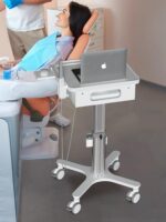 치과 구강 스캐닝 카트 노트북 카트 모바일 구강 스캐닝 카트 KVM 의료 상담 휠 카트 - 이미지 3