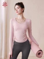 KAYANTY2025 신상 가을 하이엔드 스포츠웨어 슈트 피트니스 러닝 긴팔 요가 상의 여성용