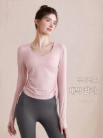 KAYANTY2025 신상 가을 하이엔드 스포츠웨어 슈트 피트니스 러닝 긴팔 요가 상의 여성용 - 이미지 2