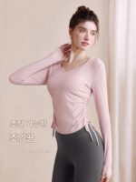 KAYANTY2025 신상 가을 하이엔드 스포츠웨어 슈트 피트니스 러닝 긴팔 요가 상의 여성용 - 이미지 3