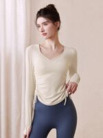 KAYANTY2025 신상 가을 하이엔드 스포츠웨어 슈트 피트니스 러닝 긴팔 요가 상의 여성용 - 이미지 5