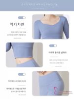 여성을 위한 요가복 가을 달리기 스포츠 프로페셔널 필라테스 트레이닝 속건성 긴팔 상의 2024 새로운 피트니스 슈트 - 이미지 2