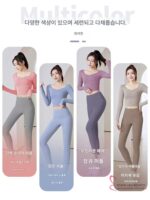 여성을 위한 요가복 가을 달리기 스포츠 프로페셔널 필라테스 트레이닝 속건성 긴팔 상의 2024 새로운 피트니스 슈트 - 이미지 4