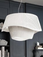 지우우팡 프랑스 오리지널 플리츠 패브릭 샹들리에 앤틱 스타일 일본식 거실 식당 침실 스터디 램프 - 이미지 5