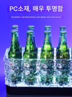 빛나는 얼음통 LED 맥주 프레임 바 KTV 맥주통 상업용 충전 PC 낙하 방지 칵테일통 아이스 와인 바구니 - 이미지 5