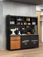 벽면에 통합된 철제 티 캐비닛 거실 수납 캐비닛 주방 사이드 캐비닛 수납 캐비닛 다이닝 캐비닛에 붙은 로프트 다이닝 사이드 캐비닛 - 이미지 2