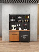 벽면에 통합된 철제 티 캐비닛 거실 수납 캐비닛 주방 사이드 캐비닛 수납 캐비닛 다이닝 캐비닛에 붙은 로프트 다이닝 사이드 캐비닛 - 이미지 5