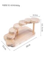 스텝바이스텝 로징 디저트 스탠드 크리에이티브 핫팟 레스토랑 스시 스낵 회전식기 사시미 플레이트 다층 나무 저녁 접시 - 이미지 5