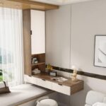 견고한 목재 베이 윈도우 캐비닛 변형 보관 캐비닛 책상 책장 통합 공간 사용 매달린 서랍 창틀 캐비닛 사용자 정의 - 이미지 2