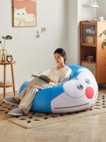 게으른 소파 빈백 누워서 잠 잘 수 있는 여유로운 발코니 작은 소파 의자 어린이 만화 리클라이너 침실 다다미 - 이미지 4