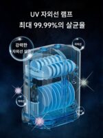 소독 캐비닛 가정용 소형 데스크탑 수직형 무료 물티슈 배수 건조 UV 주방 그릇 및 젓가락 보관 상자 - 이미지 3