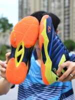 정품 카본 플레이트 프로 배드민턴화 남녀용 통기성 초경량 스포츠화 미끄럼 방지 내마모성 충격 흡수 경쟁 훈련화 - 이미지 5