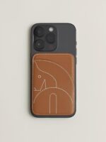 iPhone16ProMax 자석 가죽 카드 홀더 16Pro/15ProMax 명함 홀더 ChevalMagSafe 정품 가죽 자석 카드 홀더 송아지 가죽 NFC 카드 홀더 출입 카드 액세서리에 적합