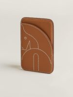 iPhone16ProMax 자석 가죽 카드 홀더 16Pro/15ProMax 명함 홀더 ChevalMagSafe 정품 가죽 자석 카드 홀더 송아지 가죽 NFC 카드 홀더 출입 카드 액세서리에 적합 - 이미지 2