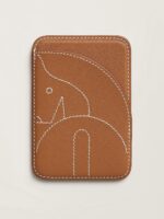 iPhone16ProMax 자석 가죽 카드 홀더 16Pro/15ProMax 명함 홀더 ChevalMagSafe 정품 가죽 자석 카드 홀더 송아지 가죽 NFC 카드 홀더 출입 카드 액세서리에 적합 - 이미지 3