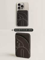 iPhone16ProMax 자석 가죽 카드 홀더 16Pro/15ProMax 명함 홀더 ChevalMagSafe 정품 가죽 자석 카드 홀더 송아지 가죽 NFC 카드 홀더 출입 카드 액세서리에 적합 - 이미지 4